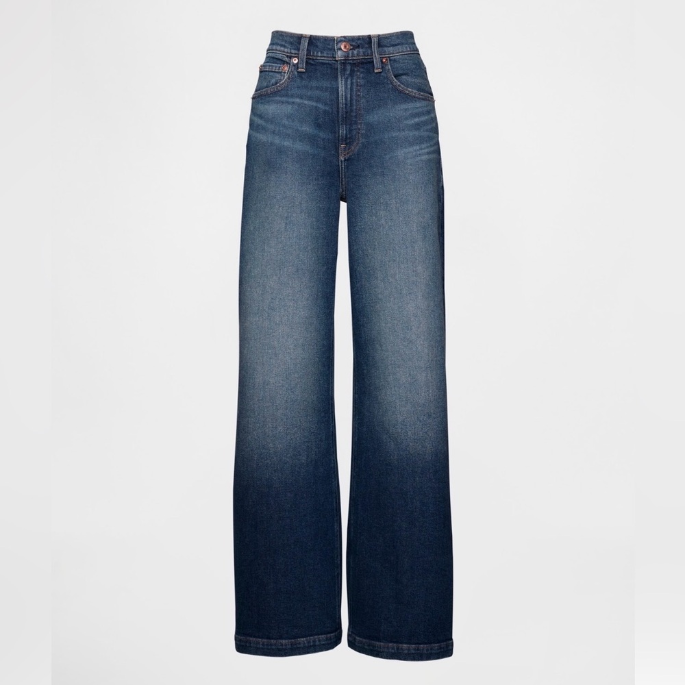 GAP high rise stride wide leg jeans vintage tint